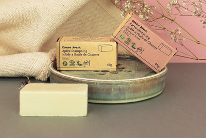 Comme Avant - Après-Shampoing solide - Huile de Chanvre , Lait de Coco et Figue - Sans Sulfates