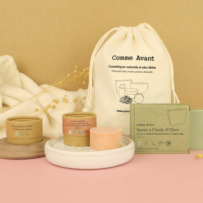 Comme Avant - Coffret Visage - Simplement L'essentiel - Crème + Savon + Démaquillant