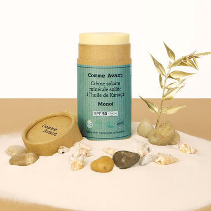 Comme Avant - Solid SPF50 mineral sunscreen with karanja oil