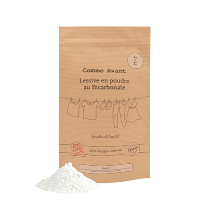 Comme Avant - Lessive en poudre - Certifiée Ecodétergent - 1kg - 50 lavages