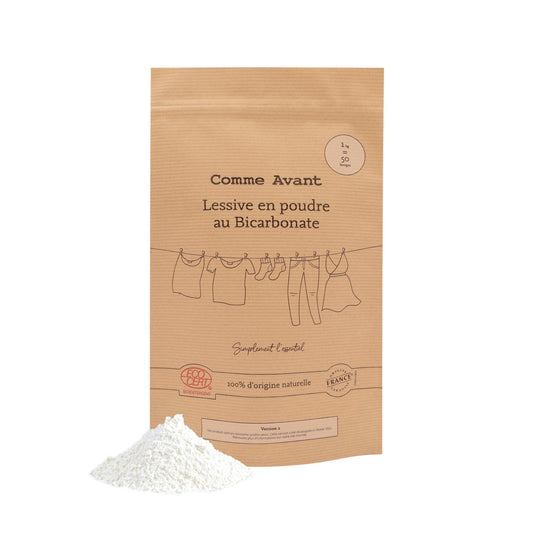 Comme Avant - Lessive en poudre - Certifiée Ecodétergent - 1kg - 50 lavages