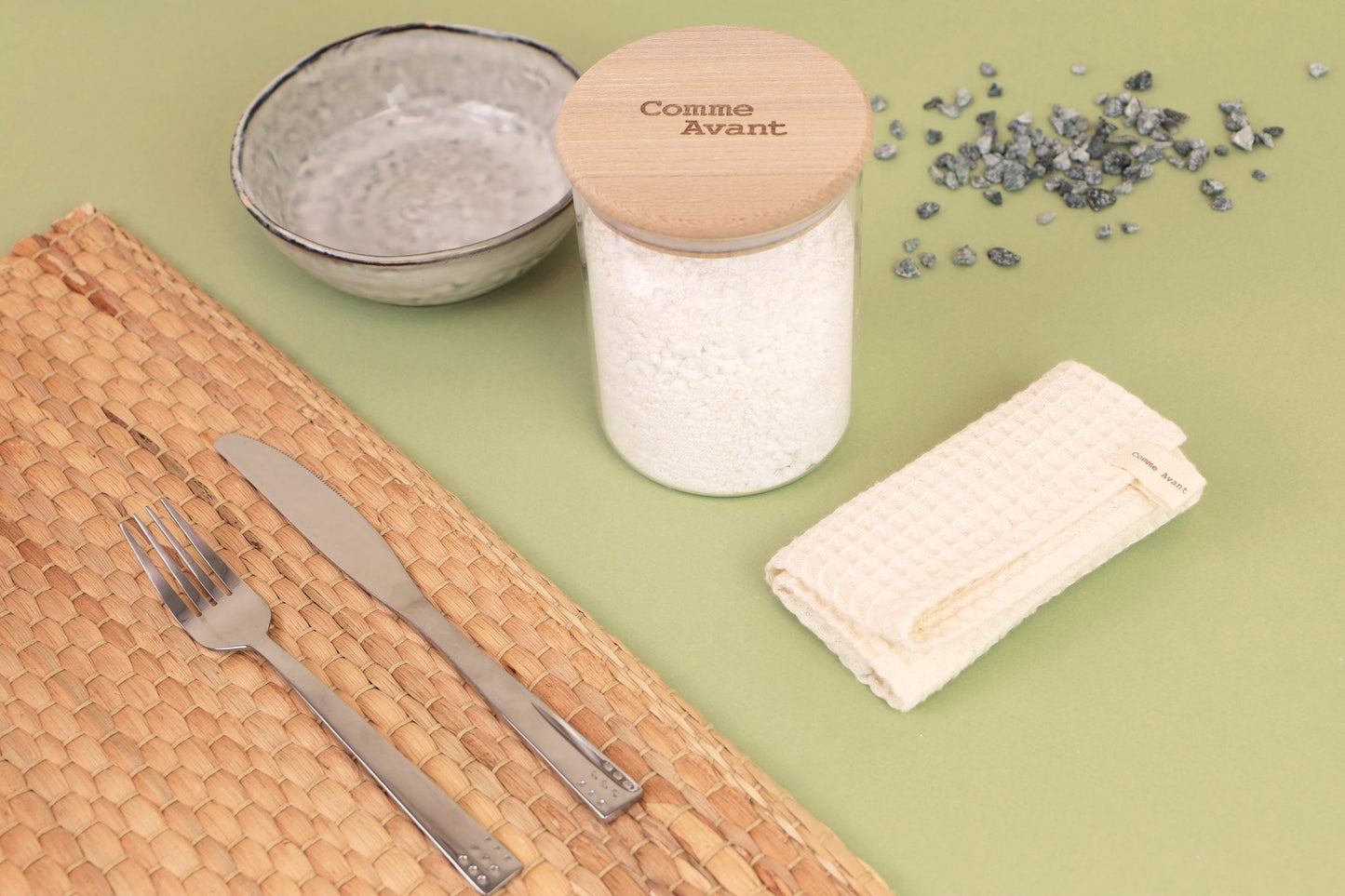 Comme Avant - Poudre lave-vaisselle au sel de Camargue - Certifié Ecodétergent - 1,5kg - 60 lavages