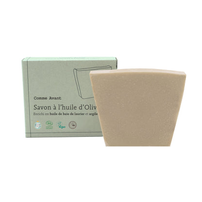 Comme Avant - Soap enriched with laurel berry oil and green clay - Version 1 - 100g 