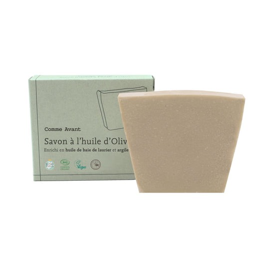 Comme Avant - Soap enriched with laurel berry oil and green clay - Version 1 - 100g 
