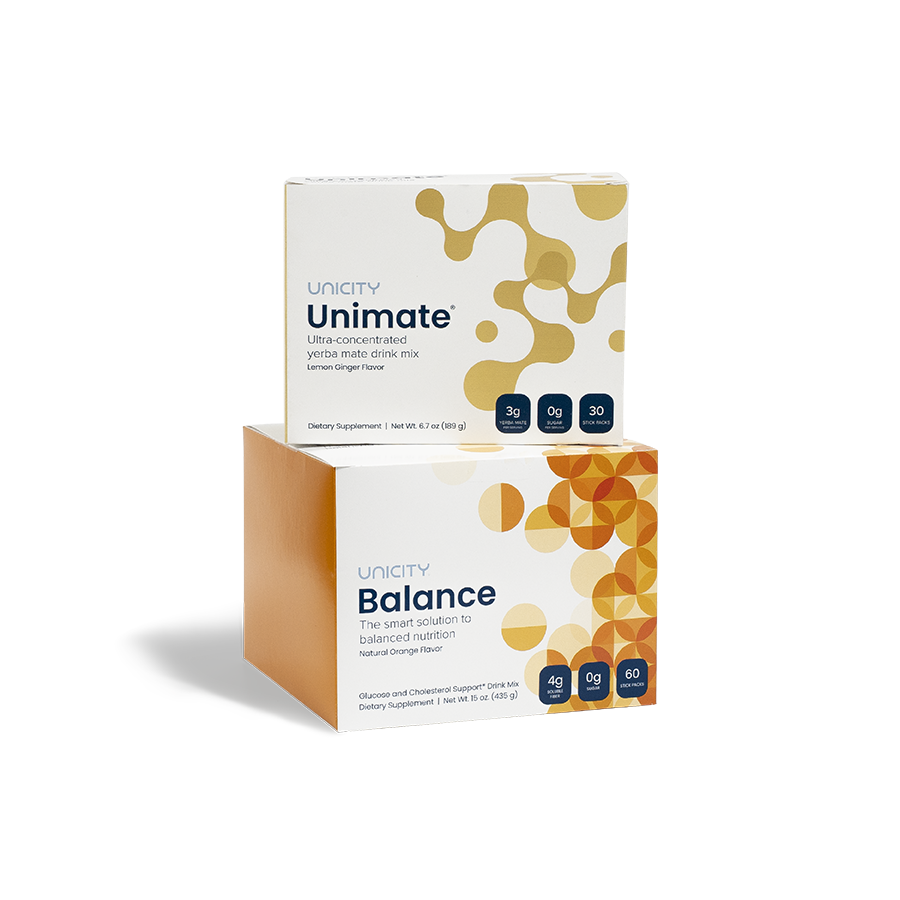 Pack Unicity - Feel Great - Balance et Unimate Gingembre - 30 jours